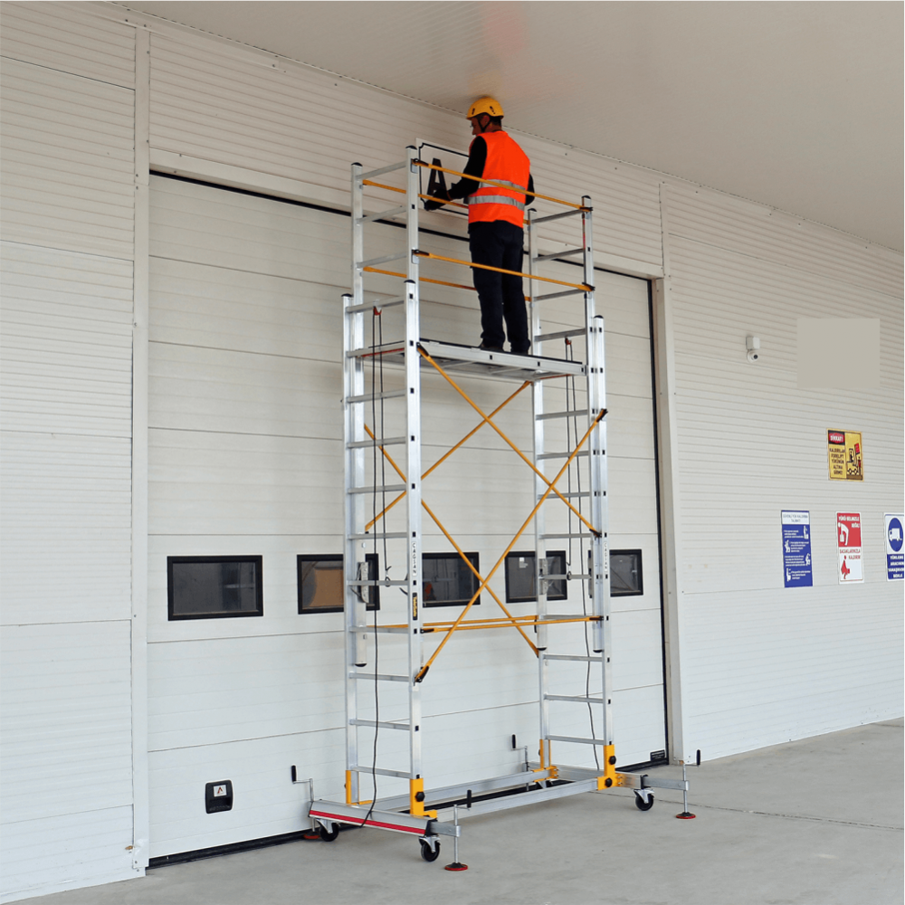 Schela mobila profesionala din aluminiu Condor TeleSafe 008XL, inaltime maxima de lucru 8.05 m [2]