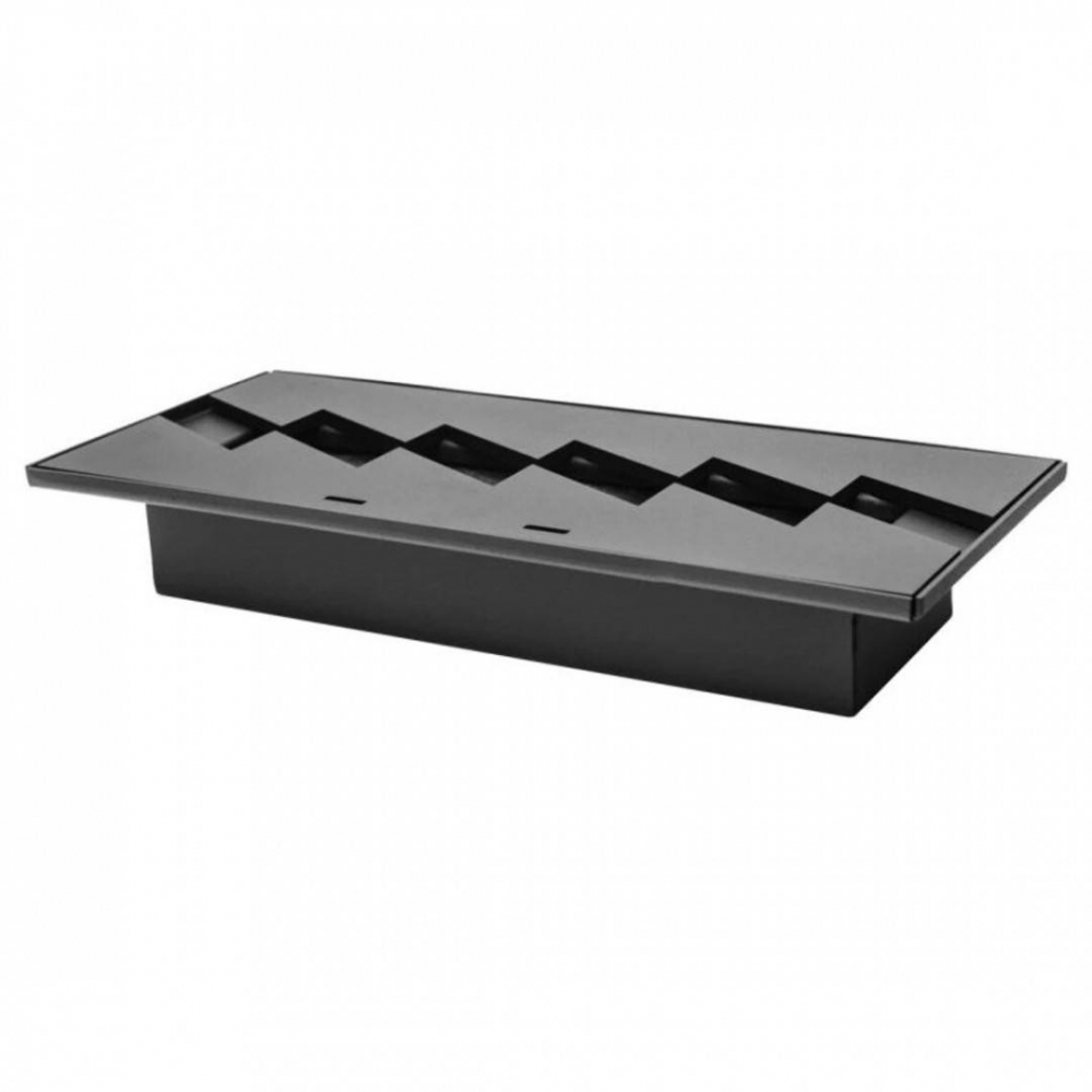 Semineu / Arzator incastrabil, Bioetanol, 375 x 155 x 77 mm, Otel, Negru, pentru Interior/Exterior [3]
