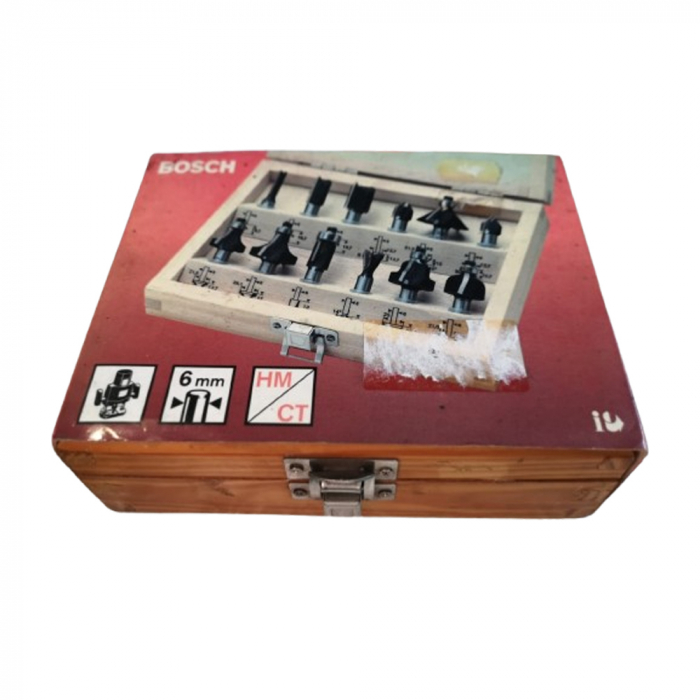 Set 12 freze lemn cu coada 6 mm Bosch 2607018721 [4]