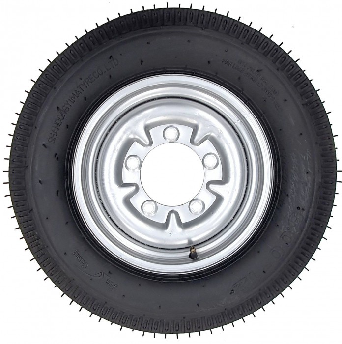Set roti complete 5.00-12, 5 prezoane pentru remorca ProGARDEN PRO-R600, Campo RM600C [2]