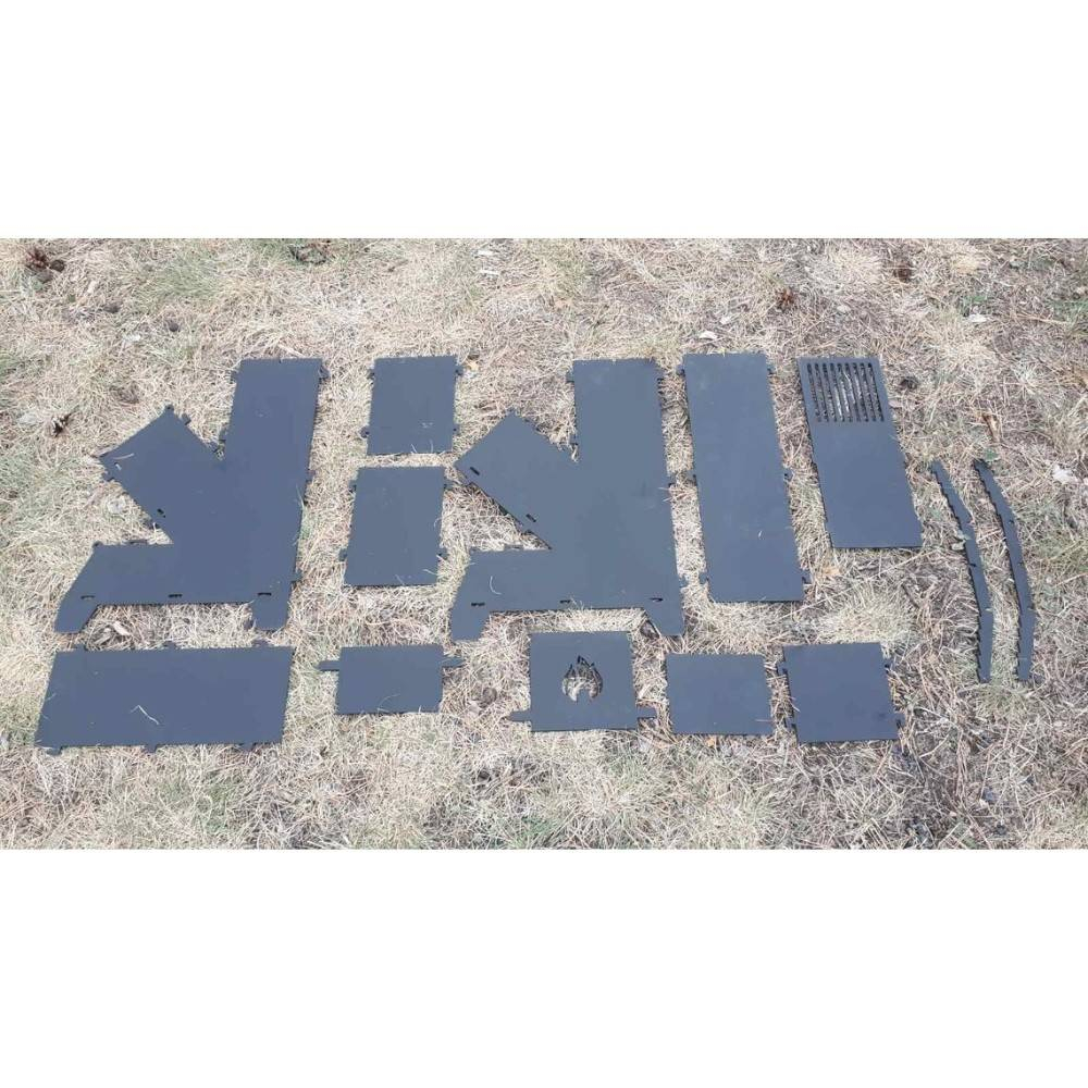 Soba cu pirostrie pentru camping VivaTechnix KRO-1147, dimensiune 570 x 355 x 136 mm, demontabila, faras inclus [6]