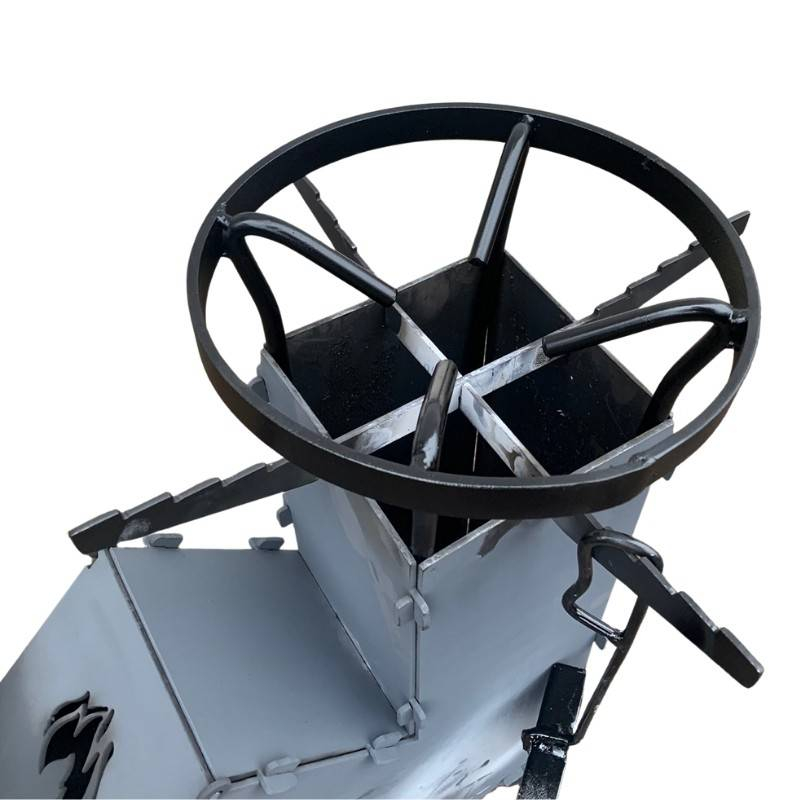 Soba cu pirostrie pentru camping VivaTechnix KRO-1147, dimensiune 570 x 355 x 136 mm, demontabila, faras inclus [9]