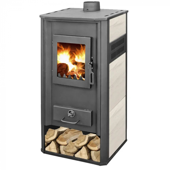 Soba semineu pe lemne, cu schimbator de caldura HECHT MAGNIS, putere 20-22 kW [1]