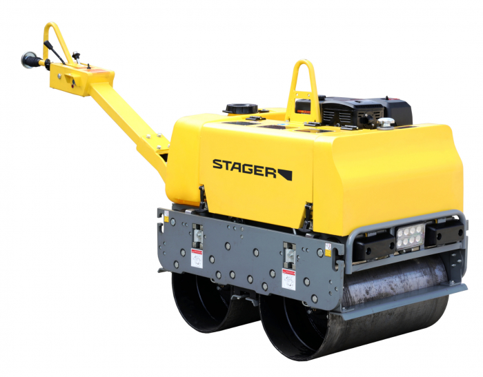 Cilindru dublu vibrocompactor Stager CDV65-2, motor Loncin G420F, 14 CP, benzina, 650 mm [1]
