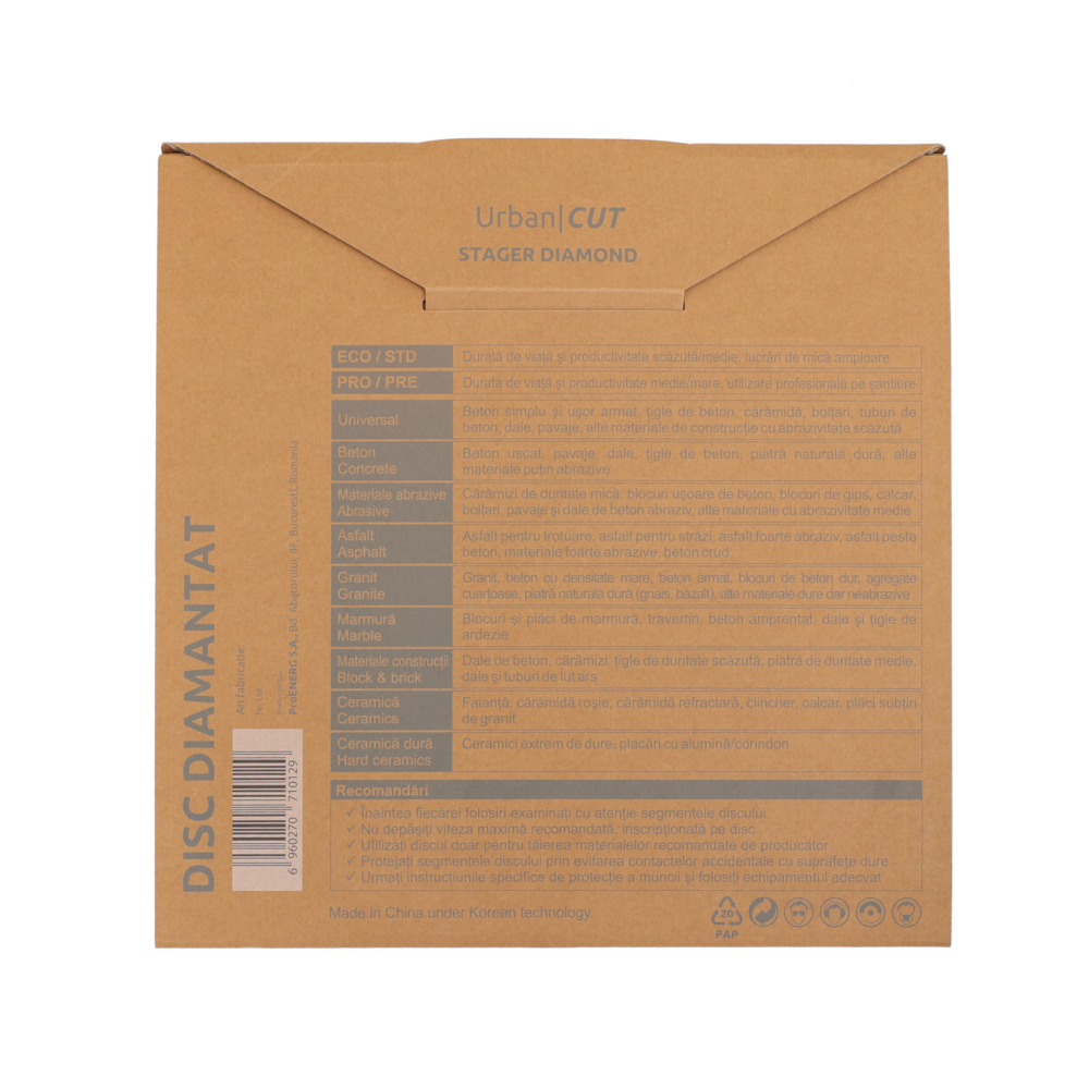 Stager URBAN CUT Disc diamantat pentru beton/asfalt 350 x 25.4-P x 10 x 3.2 mm [3]