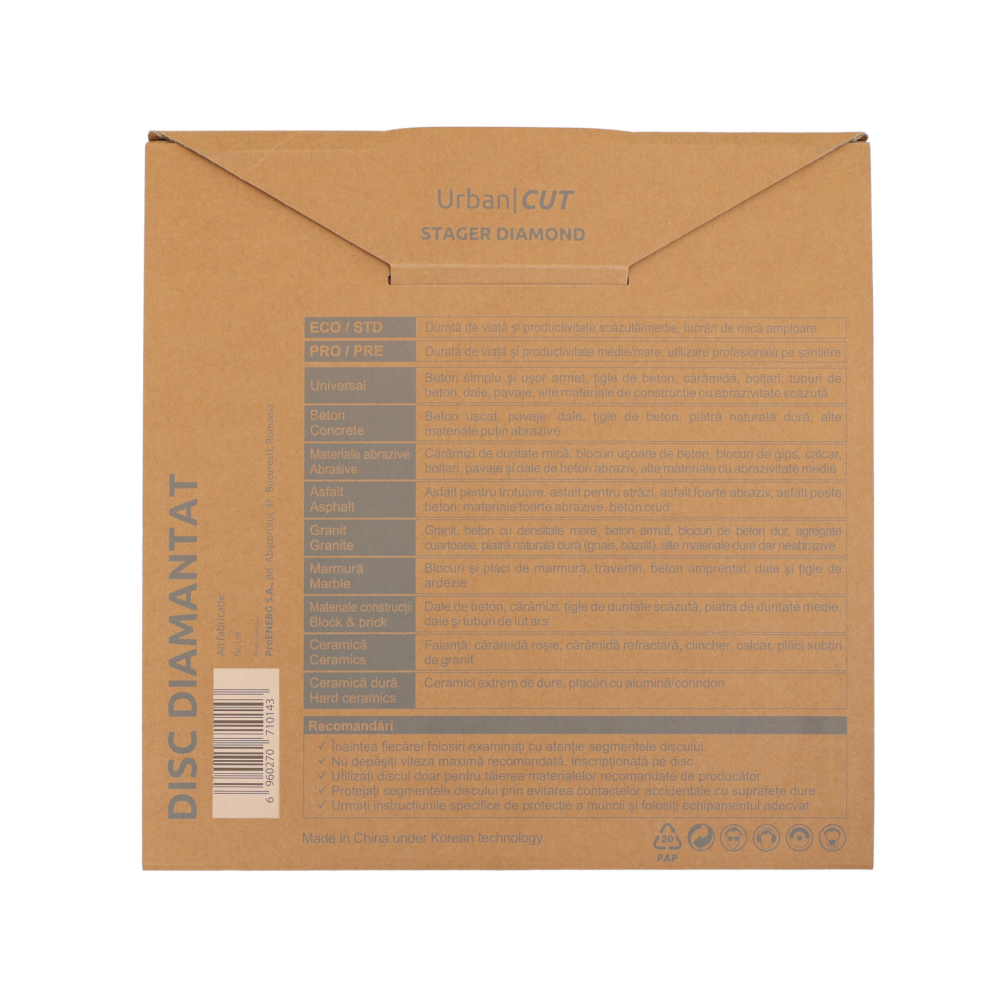 Stager URBAN CUT Disc diamantat pentru beton/asfalt 450 x 25.4 -P x 10 x 3.6 mm [3]