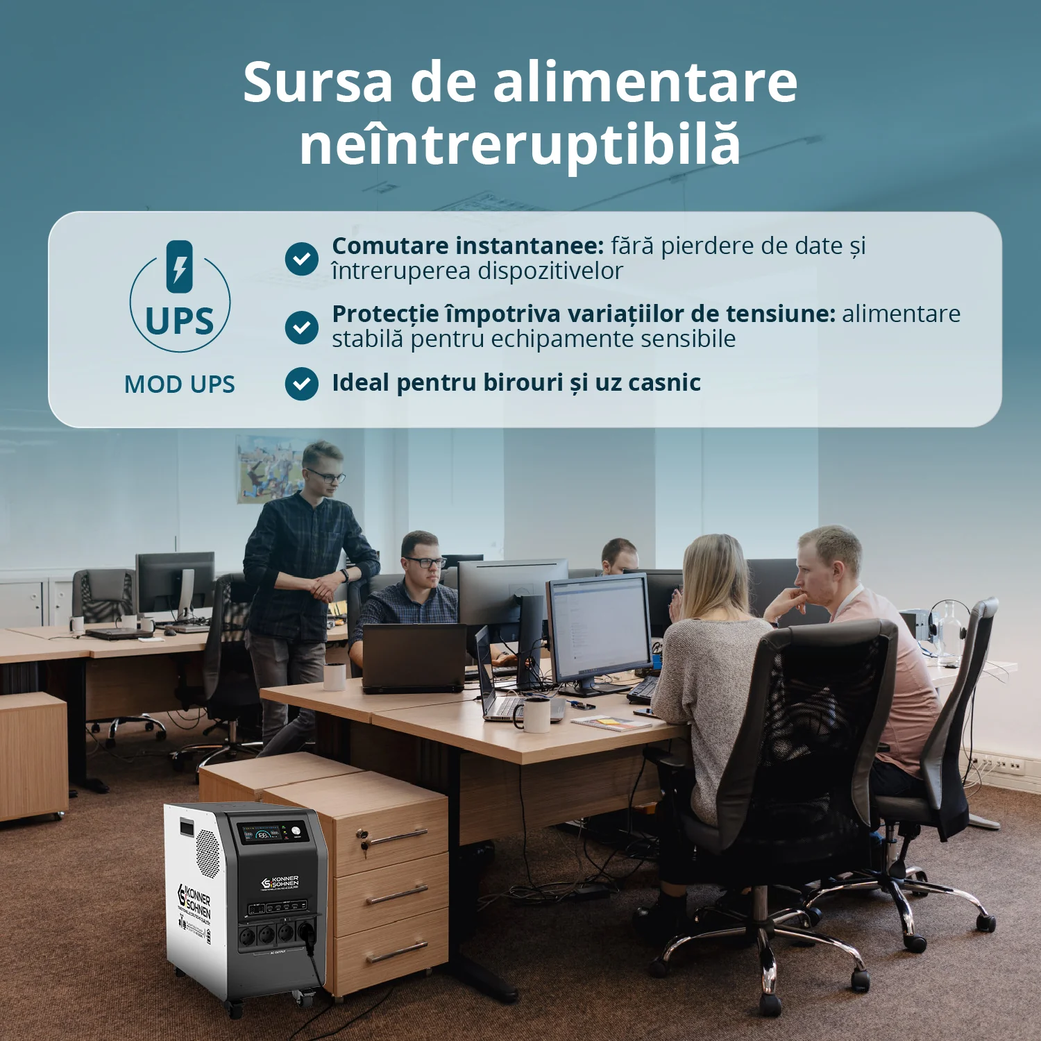 Statie de incarcare Konner & Sohnen KS 3000PS, 3000 W, baterie LiFePO4 125 Ah / 3200 Wh [8]