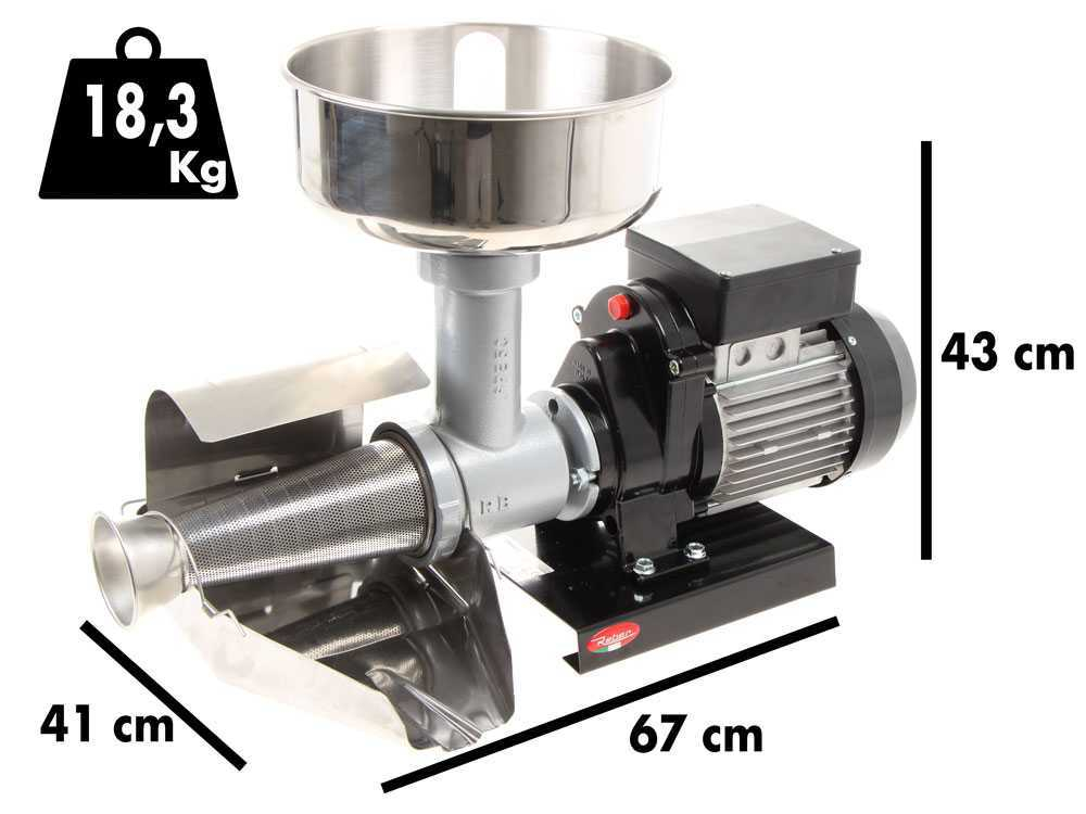 Storcator de rosii electric nr. 5, Reber 9000 N, 600 W, 150-350 kg/h [2]