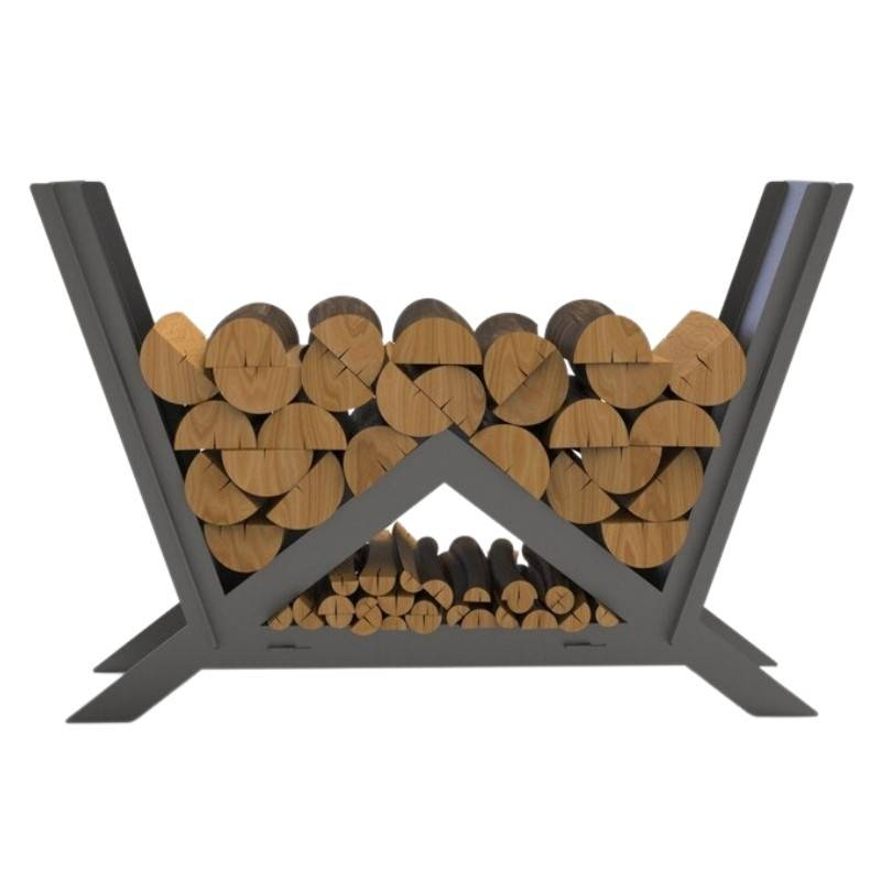 Suport pentru lemne, Krodesign Triangle KRO-1157, dimensiune 900 x 600 x 280 mm [3]