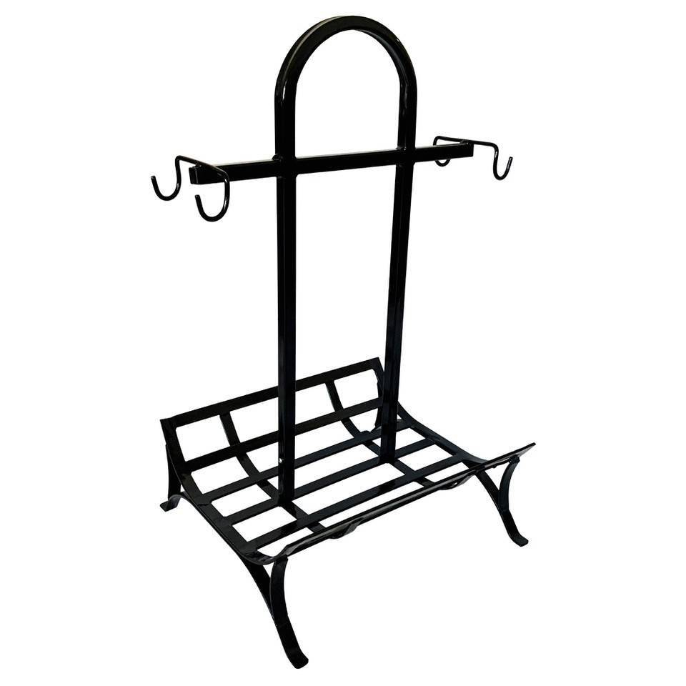 Suport pentru lemne, VivaTechnix VMD-1026, Metal, Negru, 40 x 62 x 80 cm [2]