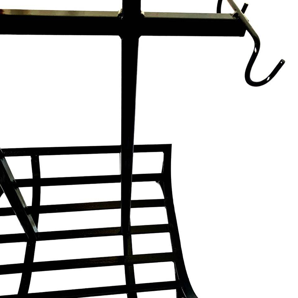Suport pentru lemne, VivaTechnix VMD-1026, Metal, Negru, 40 x 62 x 80 cm [4]