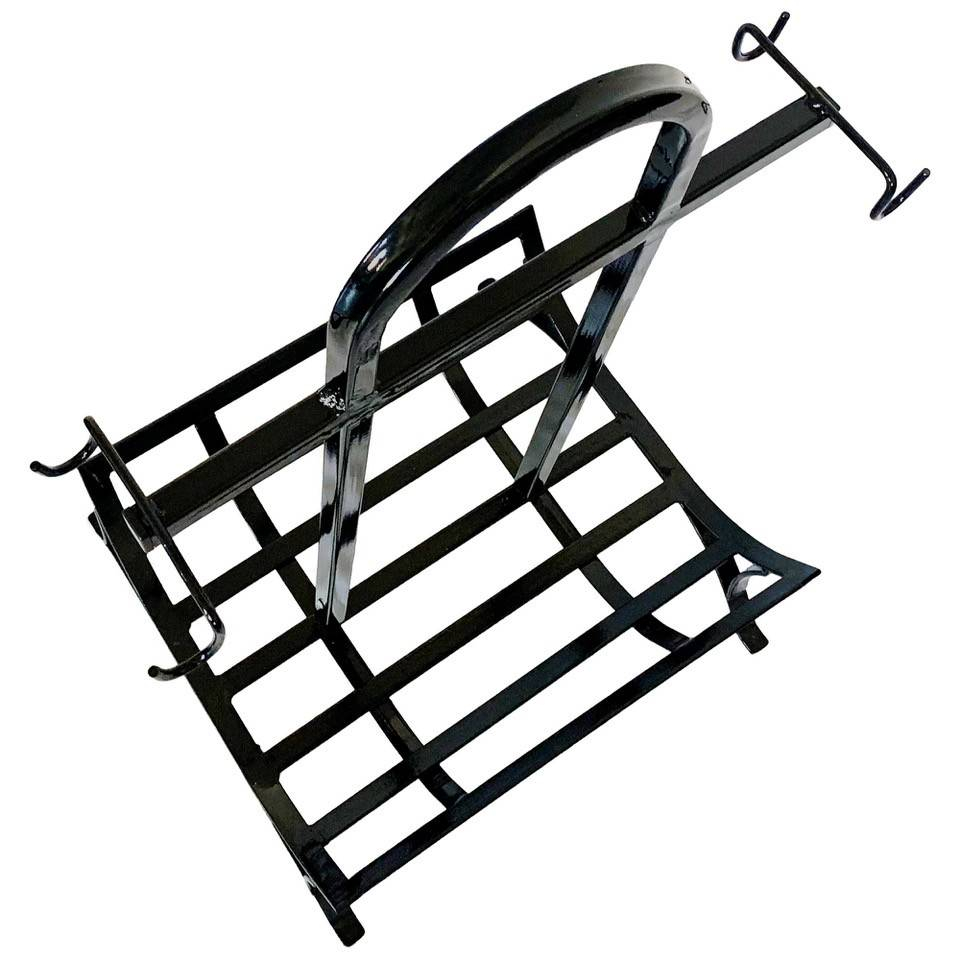 Suport pentru lemne, VivaTechnix VMD-1026, Metal, Negru, 40 x 62 x 80 cm [3]