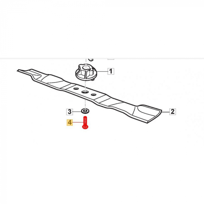 Surub cutit gazon Stiga, 3/8" x 38 mm UNF filet stanga, 112735695/1 [2]