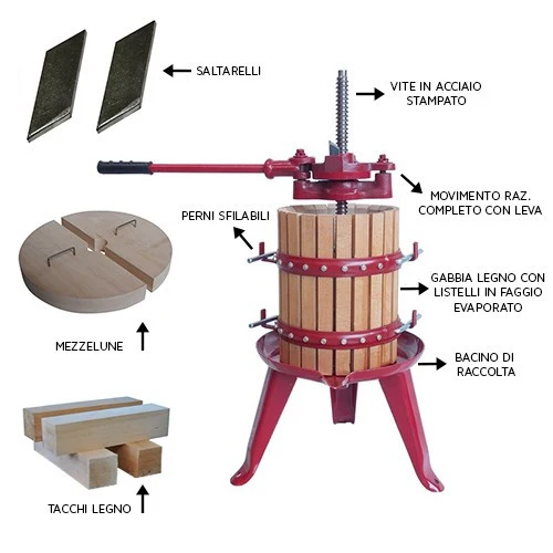 Teasc (presa) pentru struguri cu actionare manuala, cu clichet Marchisio TR45, 100 kg/transa [3]