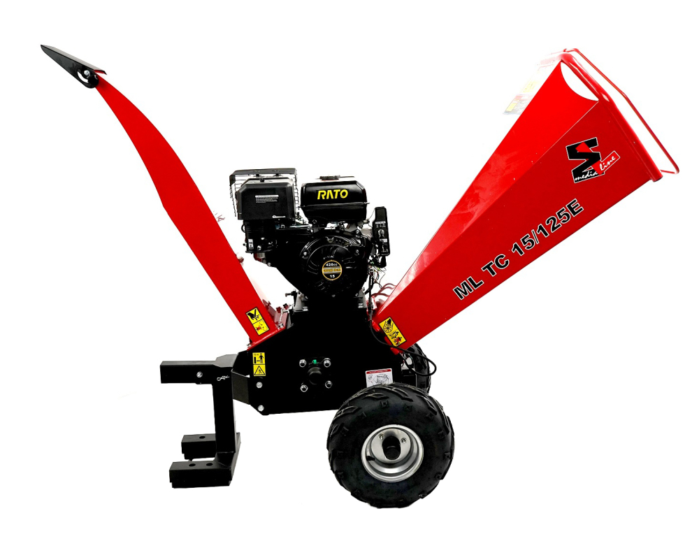 Tocator de crengi si resturi vegetale Media Line ML TC 15/125 E, 15 CP, benzina, max. 120 mm, pornire electrica, tractabil [4]