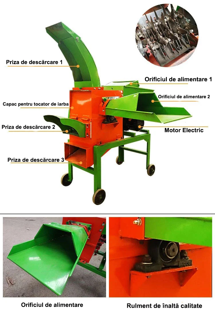 Tocator de furaje MS-400-24H, 230 V, 3 kW, 500-1000 kg/h [12]