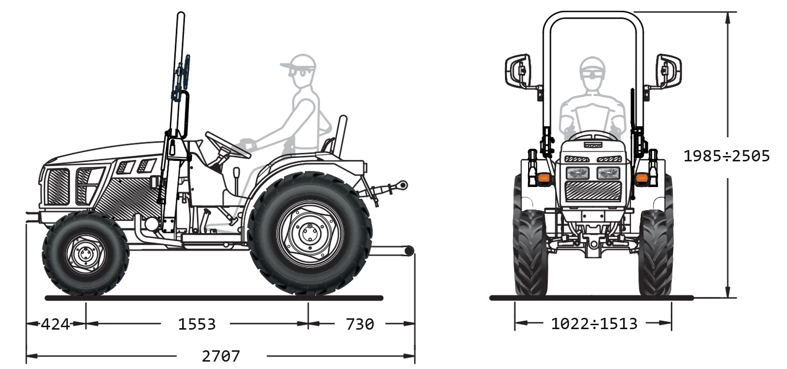 Tractor agricol BCS VIVID 35, 25.6 CP, diesel, 4x4, 12+12 viteze, roti viratoare [12]
