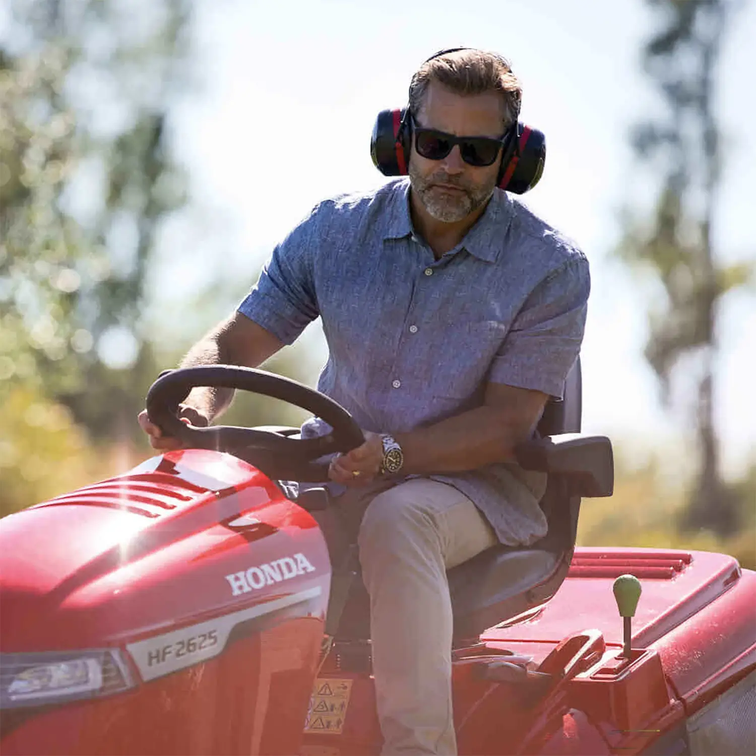Tractoras de tuns gazon Honda HF 2625 K1 HMEH, 18.9 CP, benzina, 122 cm, cos 350 L, transmisie hidrostatica, mulching Versamow, cruise control [3]
