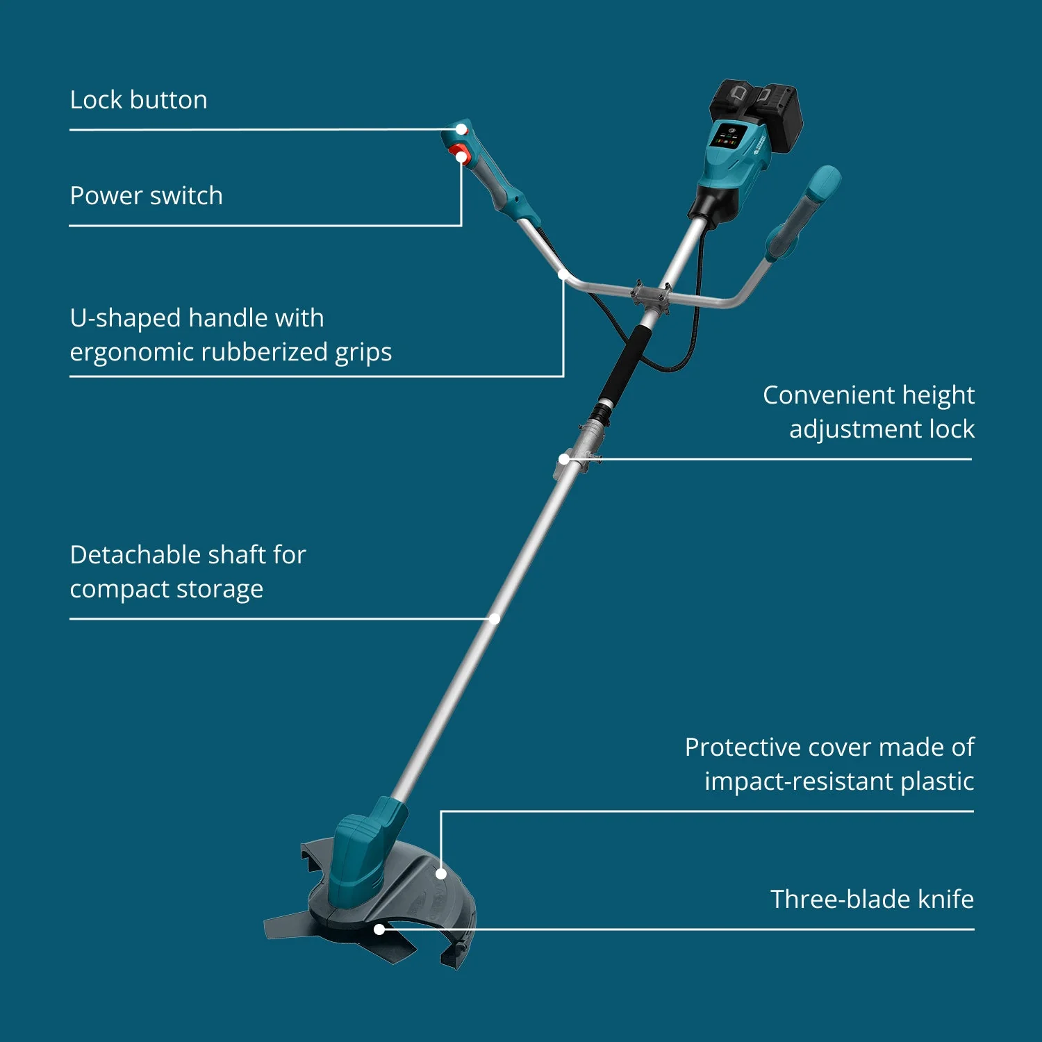 Trimmer de tuns iarba cu acumulator Konner & Sohnen KS BCT-40V - Solo (fara acumulator si incarcator) [4]