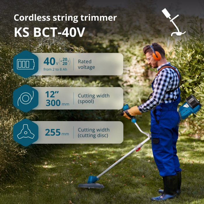 Trimmer de tuns iarba cu acumulator KS BCT-40V [2]