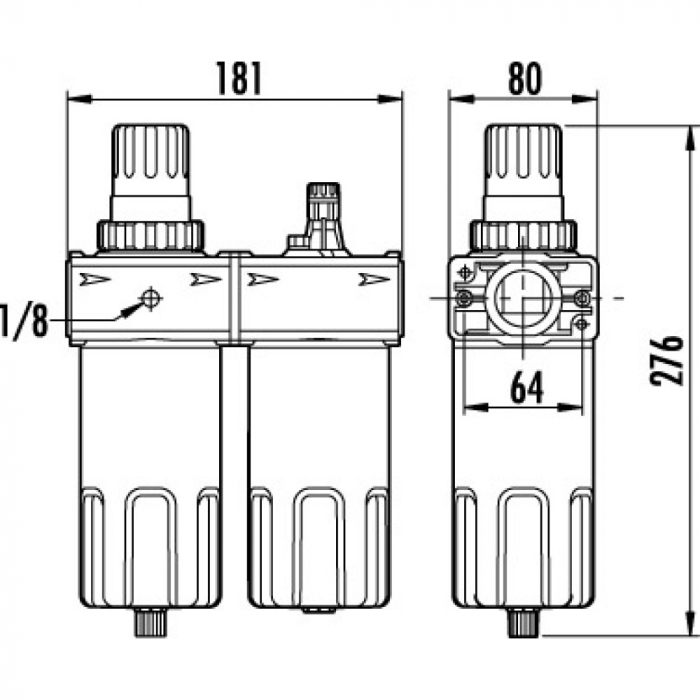 Unitate de tratare aer GAV FRL-300, 1" [2]
