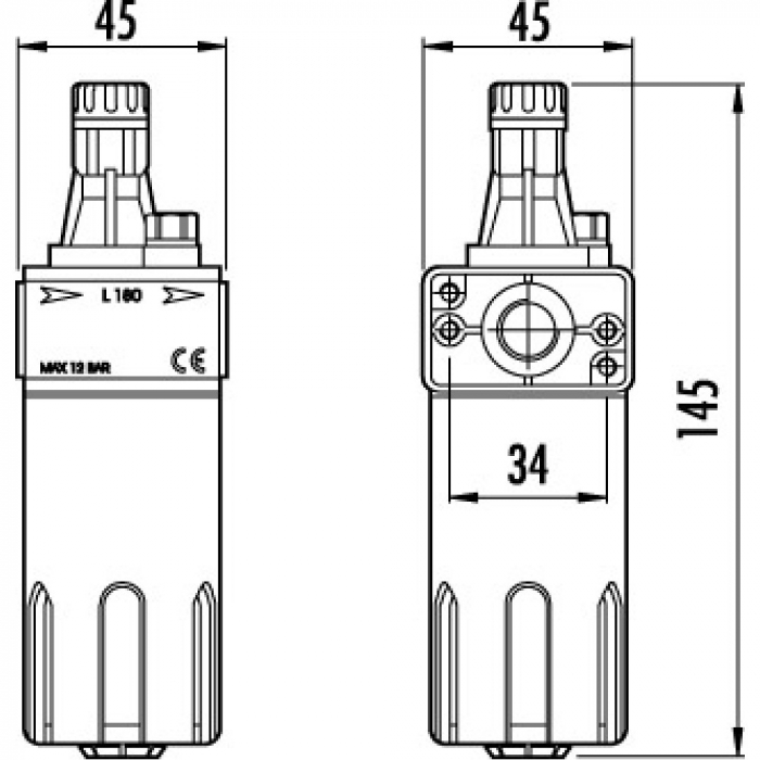 Unitate de ungere GAV L-180, 1/4" [2]