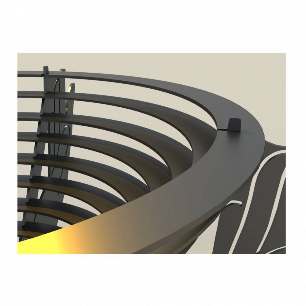 Vatra metalica de foc Krodesign KRO-1070, diametru 600 mm, grosime 4 mm, pentru exterior [5]