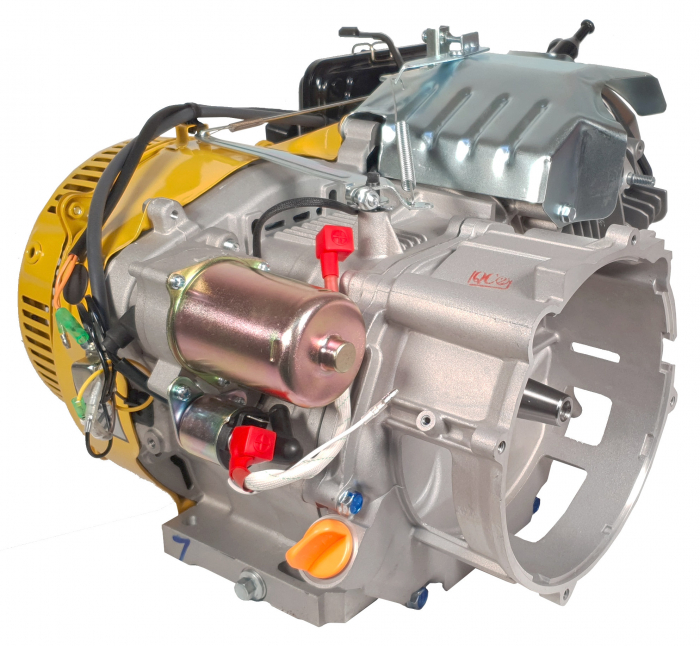 Motor benzina Yihu YH190FE, 16 CP, 420 cmc, ax conic, pornire electrica [2]