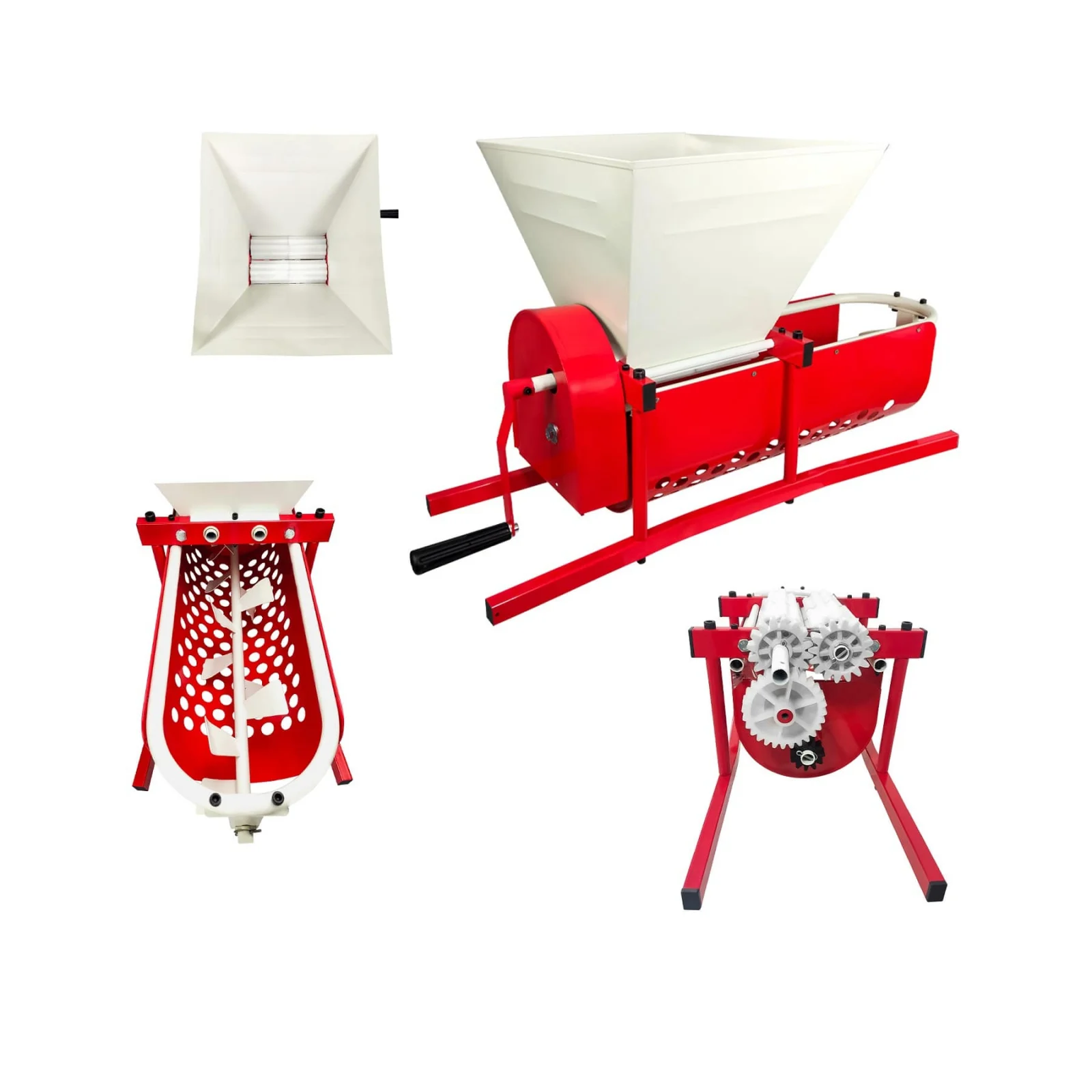 Zdrobitor de struguri cu desciorchinator, manual, TEHNO MS DG07, 300 kg/h [6]