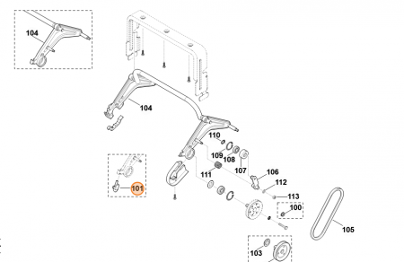 Piese Motocoase - Adaptor Stihl LE 540 / LB 540, 62907080100
