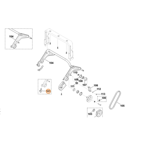 Piese Motocoase - Adaptor Stihl LE 540 / LB 540, 62907080100