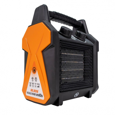 Aeroterma electrica monofazata Ruris Vulcano 200S, 2 kW, debit aer 139 mc/h, suprafata incalzita 20 mp [4]