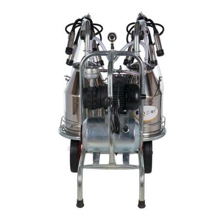 Mulgatoare de vaci EMT, 2 posturi, 2 bidoane inox 25 litri [3]