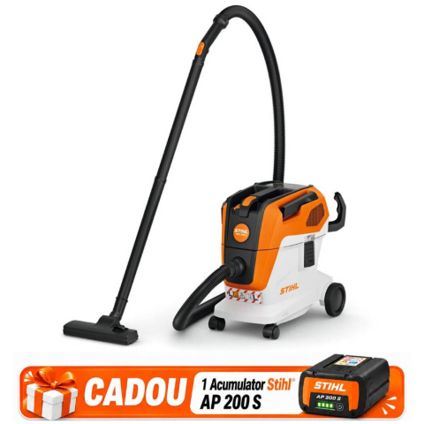 Campanie Utilaje Stihl + Acumulator AP cadou - Aspirator umed/uscat cu acumulator Stihl SEA 100 L, 36V, 210 mbar, 12 L