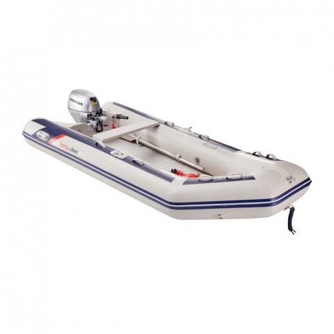 Bărci - Barca pneumatica cu podina de inalta presiune Honda Honwave T38-IE3, 3.76 metri, capacitate 5 persoane, max. 950 kg