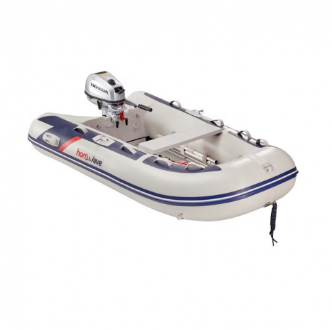 Bărci - Barca pneumatica cu podina din aluminiu Honda Honwave T25-AE3, 2.5 metri, capacitate 3 persoane, max. 440 kg