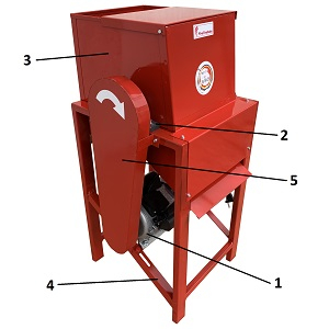 Batoza pentru porumb, VivaTechnix VMD-1004, putere 1.5 kW, 600 kg/h [7]