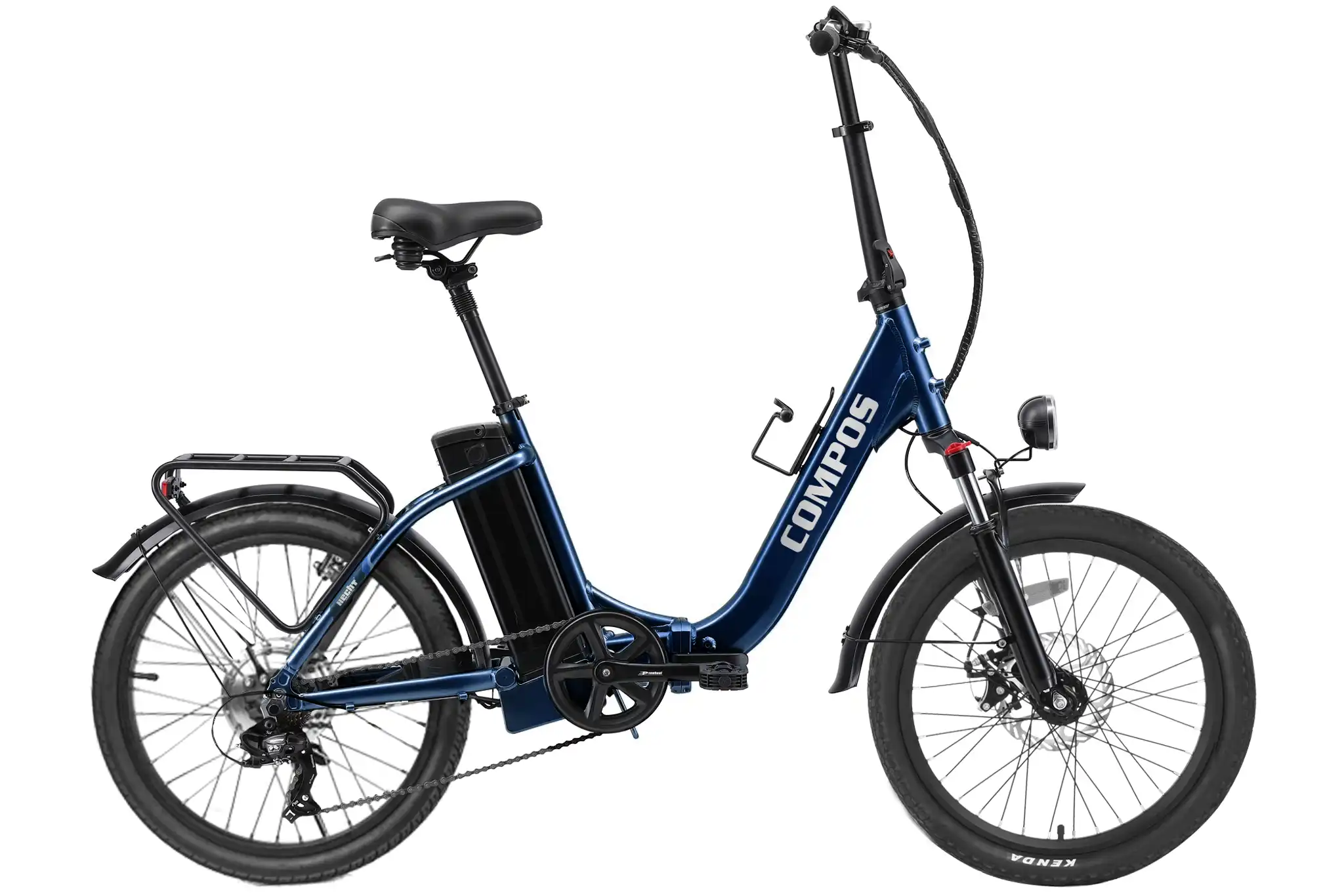 Biciclete electrice - Bicicleta electrica HECHT COMPOS, 250 W, 36V, 10Ah, 7 viteze, cadru aluminiu 20", roti 20", autonomie 80 km