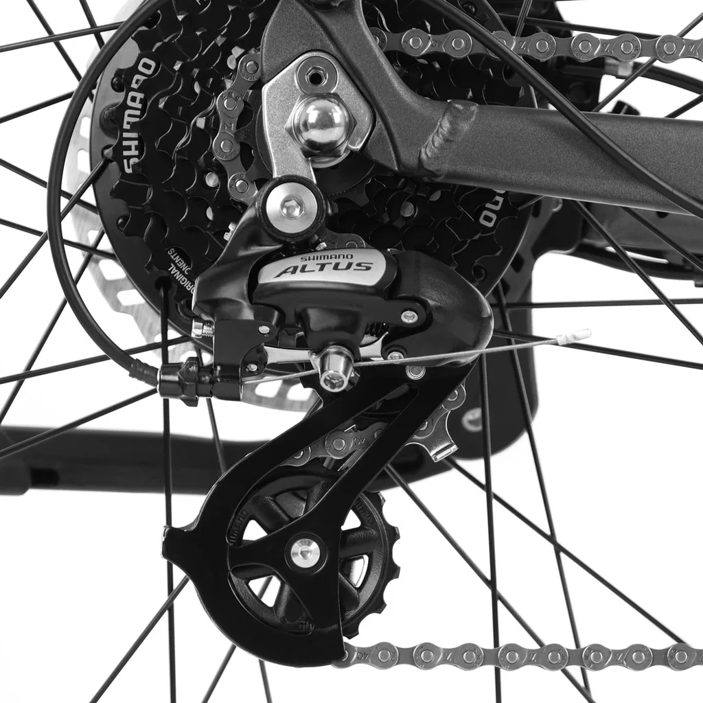 Bicicleta electrica HECHT LEONIS GREY, 250 W, 36V, 14.5Ah, 8 viteze, cadru aluminiu 700C 29", roti 28" KENDA, viteza maxima 25 km/h, autonomie 50 km [1]