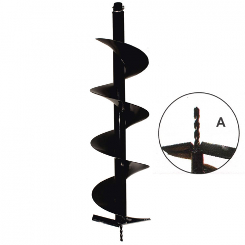 Accesorii foreze de pamant - Burghiu de pamant Bisonte BTA-BA, tip A, lungime 800 mm