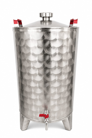 Bidoane inox - Butoi inox alimentar 64 L, cu picioare sudate, robinet inox 1/2"