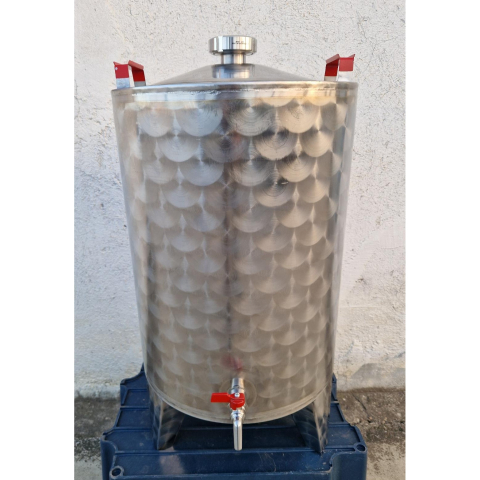 Butoi inox alimentar 64 L, cu picioare sudate, robinet inox 1/2" [1]