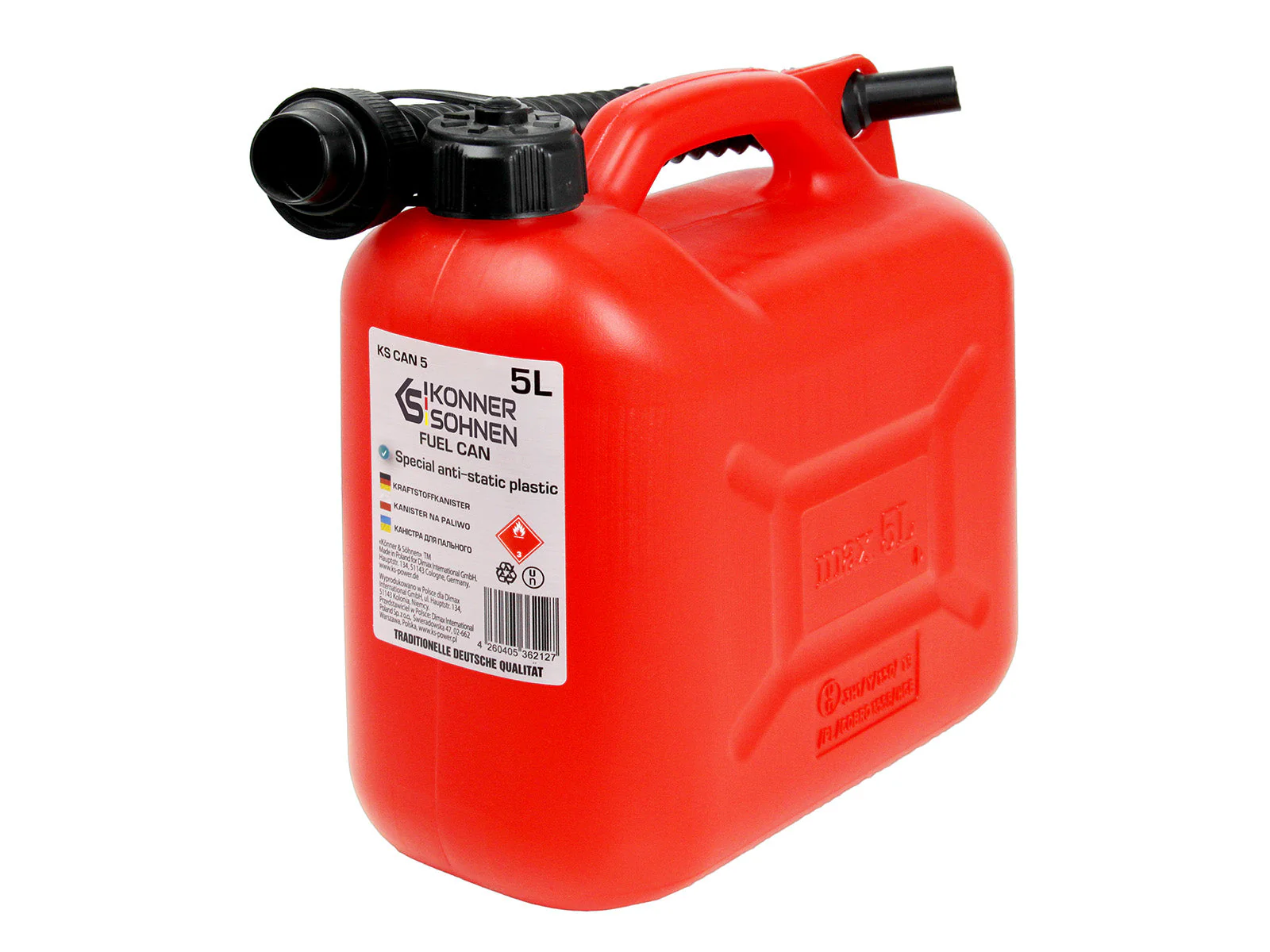 Canistra din plastic pentru combustibil Konner & Sohnen KS CAN 5, 5 L [1]