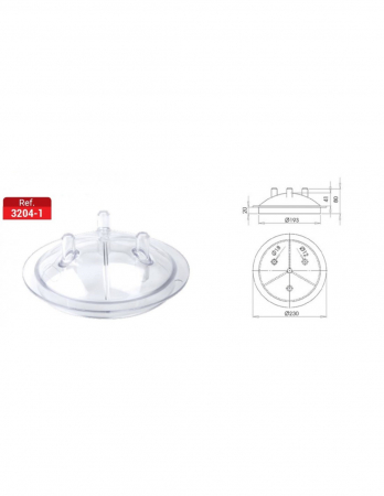 Capac plastic cu 3 iesiri pt. bidon mulgatori D.210 mm [1]