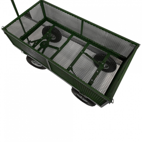 Carucior de gradina VivaTechnix VMD-1007, 1100 x 500 x 550 mm, roti gonflabile, max. 300 kg, capacitate 100 L [2]