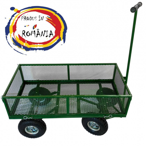 Roabe și cărucioare - Carucior de gradina VivaTechnix VMD-1007, 1100 x 500 x 550 mm, roti gonflabile, max. 300 kg, capacitate 100 L