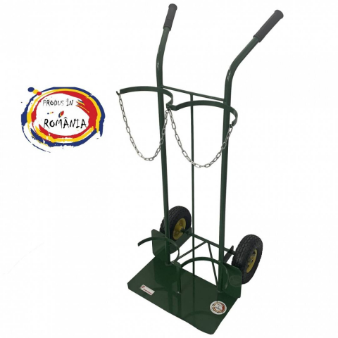 Depozitare, transport si protectie - Carucior pentru transportat 2 butelii de gaz VivaTechnix VMD-1015, max. 100 kg