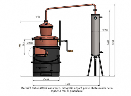 Cazan pentru tuica, cu amestecator Des BASCULANT 100 litri [3]