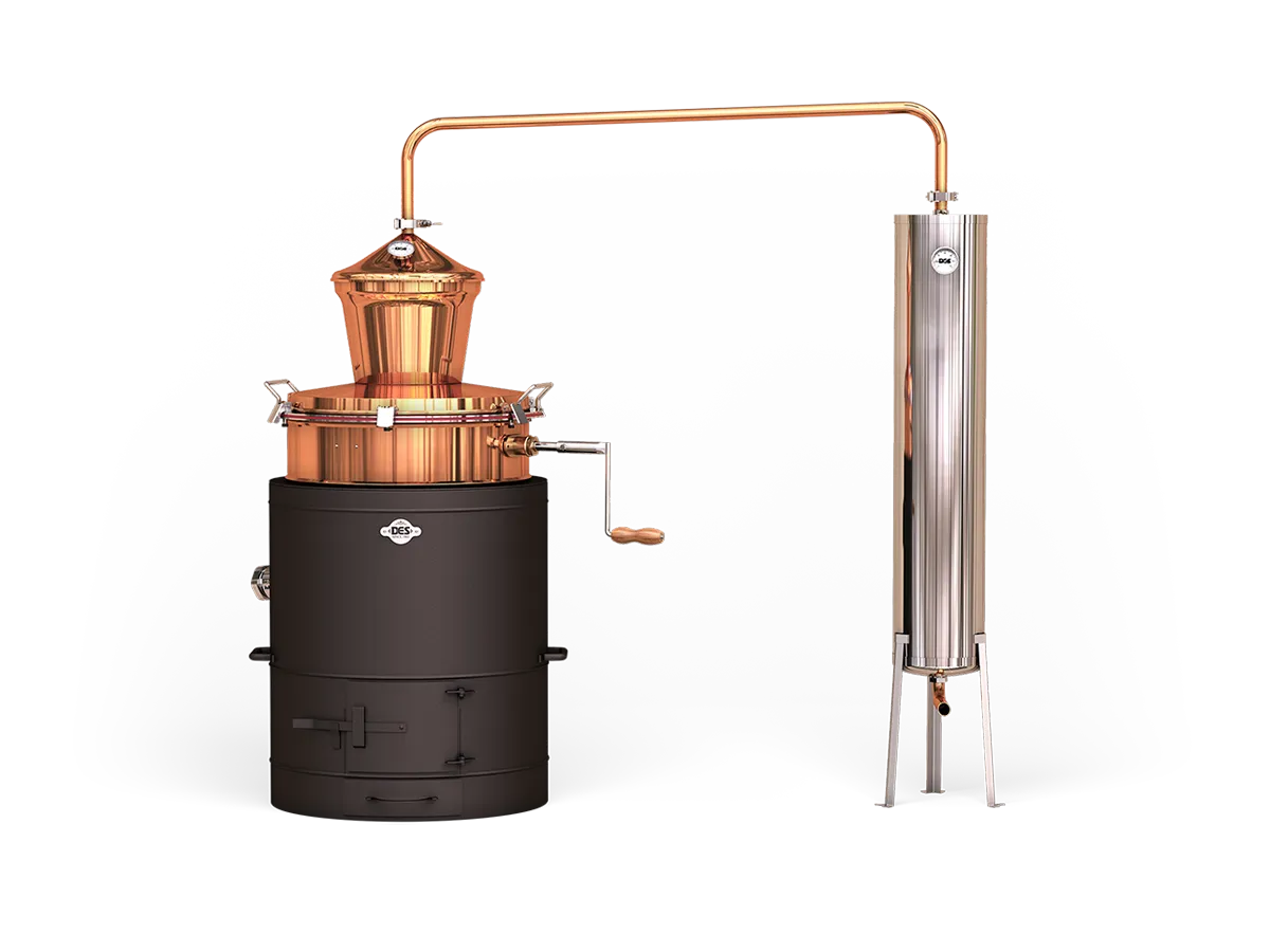 Cazane Stabile - Cazan pentru tuica DES STABIL 100 L cu racitor cu flux continuu 30 L