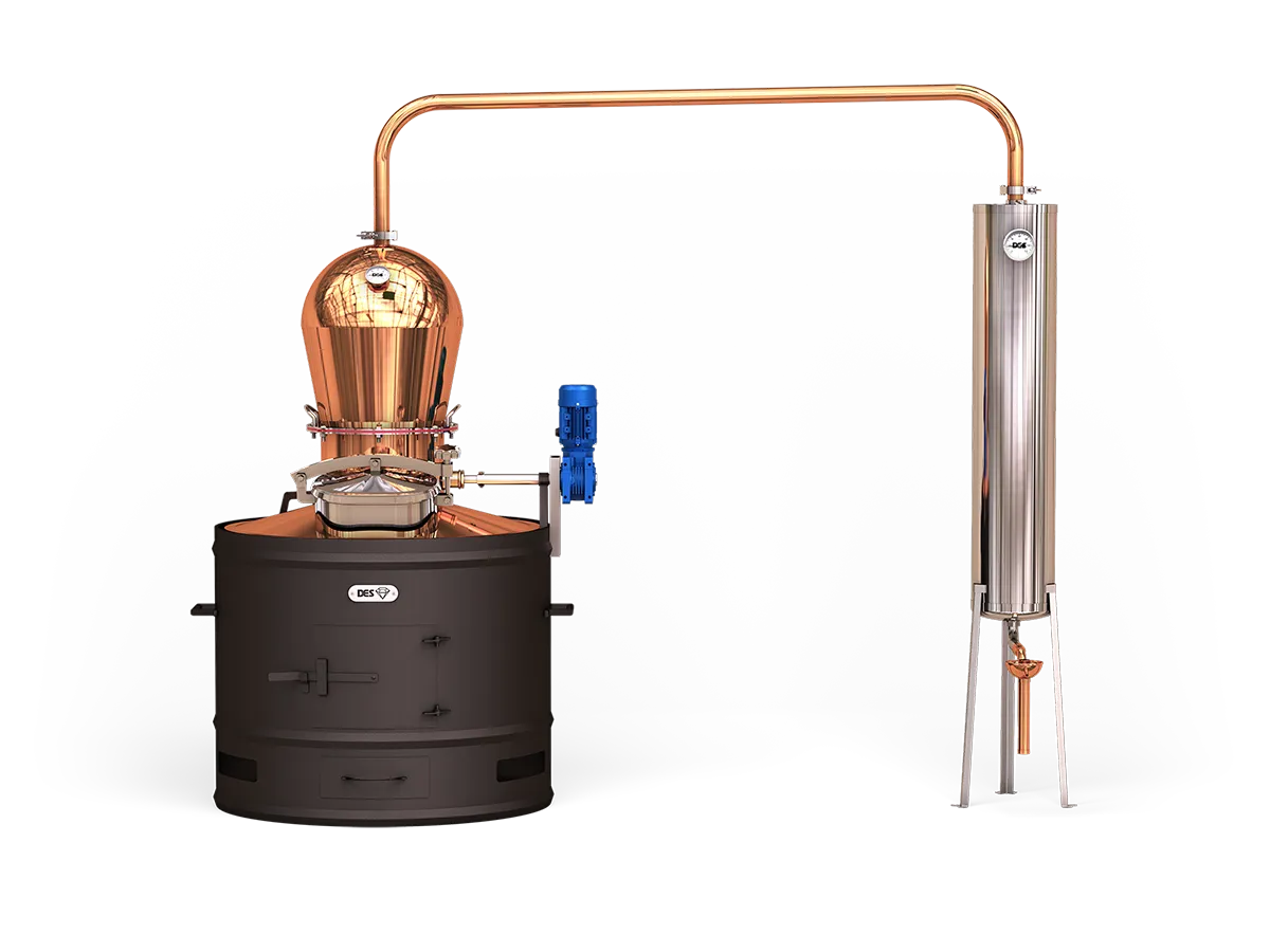 Cazane Stabile - Cazan pentru tuica DES STABIL 120 L cu racitor cu flux continuu 30 L EM